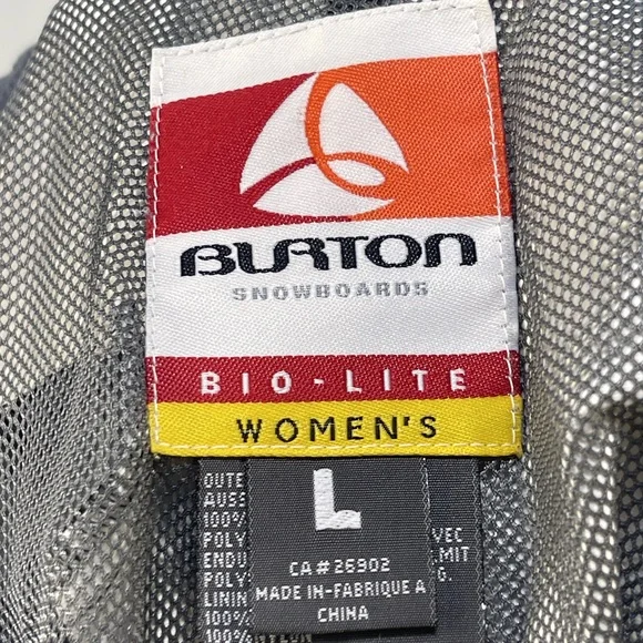 Burton Bio-Lite Beige Snow Pants Zippered Pockets Adjustable Waist Womens L - Picture 10 of 11